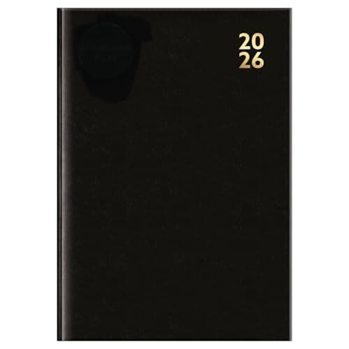 Image of 2026 A4 Day to Page Appointment Diary With Half Hour Slot Personal Organiser Planner Hardback Full Page on Saturday & Sunday (Black)