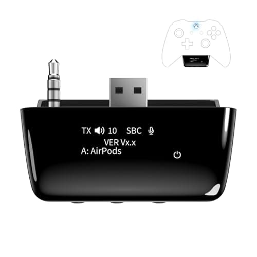 Image of YOCOWOCO Bluetooth 5.2 Wireless Audio Adapter for Xbox One, Xbox Series X|S and Elite 2 Controller, Xbox Mic Adapter with Screen Supports Low Latency