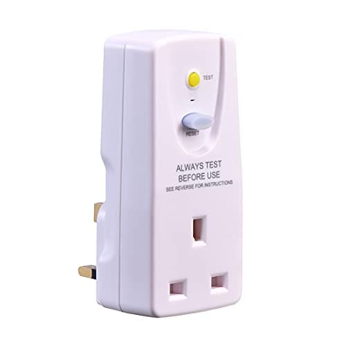 Image of UK Safety RCD Socket Adaptor Home Circuit Breaker Cutout Garden Power Tools Trip Switch