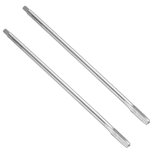 Image of sourcing map 2pcs Straight Flute Thread Taps, M8 x 1.25 H2 200mm Extra Long Metric Screw Machine Tap Threading Tapping Tools, High-Speed Steel 6542 (HSS 6542)