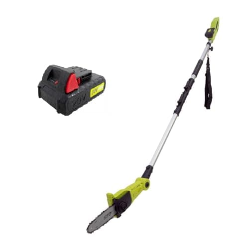 Image of Garden Gear Cordless Telescopic Pole Chainsaw 2 x 20V Lithium-ion Batteries 1 x Charger, 30° Adjustable Head 3m Extendable Reach 3.8kg Weight