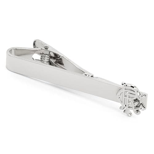 Image of Rangers FC Silver Plated Tie Slide – Official Ready Crest Gift in Box – Ibrox Fan Jewellery