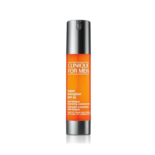 Image of Clinique For Men Super Energizer Anti-Fatigue Hydrating Concentrate, Oil Free Gel Moisturiser With SPF 40, Protects From UVA/UVB, Infrared, And Blue Light