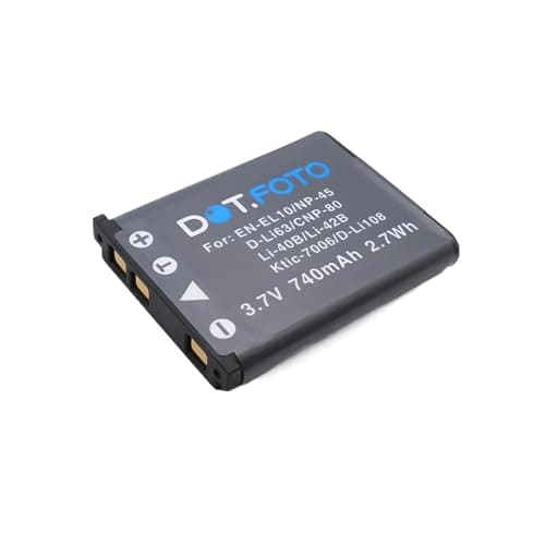 Image of Dot.Foto EN-EL10 Premium 3.7v / 740mAh Rechargeable Battery for Nikon Coolpix S60 S80 S200 S202 S203 S205 S210 S220 S225 S230 S500 S510 S520 S570 S600 S700 S3000 S4000 S5100