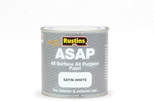 Image of ASA® Rustins ASAP All Surface All Purpose Quick Dry Paint for Exterior & Interior Use Satin White 250ml