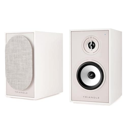 Image of Triangle - BOREA BR02 Connect Active Speakers - Bluetooth Bookshelf Speakers with 2x 50W Amplifier - HD Audio - PHONO/Turntable TV Arc & USB Inputs - 176 x 310 x 274 mm - Cream (Pair)