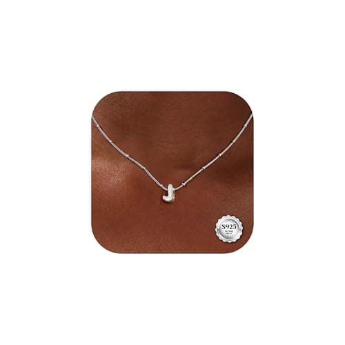 Image of MILACOLATO 18K Gold Initial Necklace Hypoallergenic 925 Sterling Silver Necklaces for Women Personalised Name Necklaces Letter A-Z Pendant Necklace with Initial Mothers Day Birthday Gift for Girls-SJ