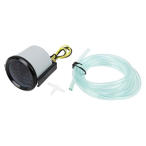 Image of X AUTOHAUX -30 to 35 PSI Turbo Boost Vacuum Gauge Meter Kit Black Dial for Car