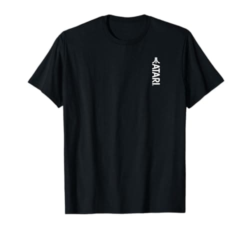 Image of Atari Vintage Games White Logo Classic Gaming Fun Style T-Shirt