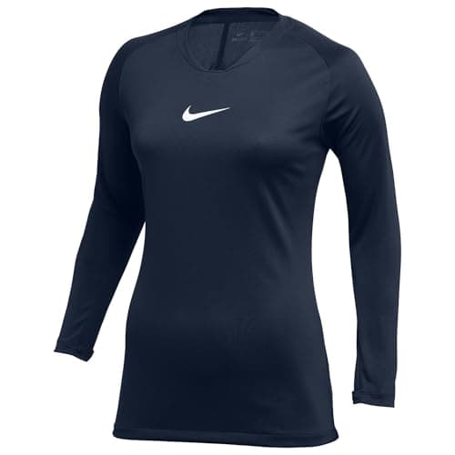 Image of NIKE AV2610-410 Dri-FIT Park First Layer T-Shirt Women's Midnight Navy/White Size M