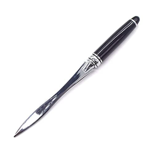 Image of ZYWQ Metal Letter Opener Envelope Slitter Paper Knife for Women Men Home Office (Black)