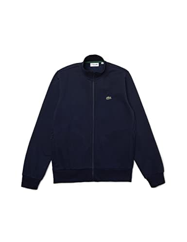 Image of Lacoste Mens Full Zip Funnel Sweatshirt Long Sleeve Navy M