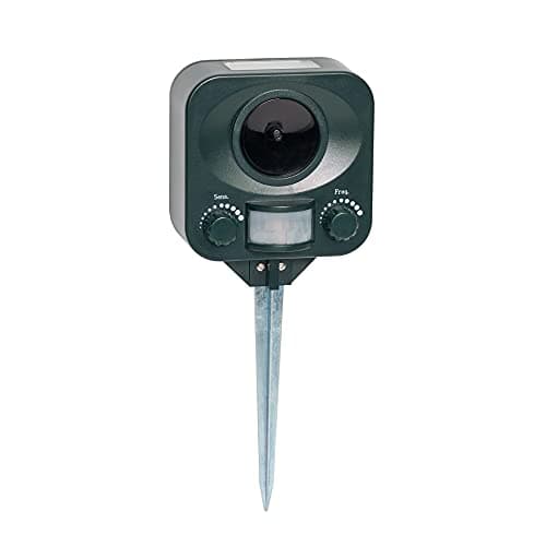 Image of Pestbye® Waterproof Cat Repellent - Solar Powered - Quick Fix Ultrasonic Repeller Cat Scarer with Ground Stake - Set of 1