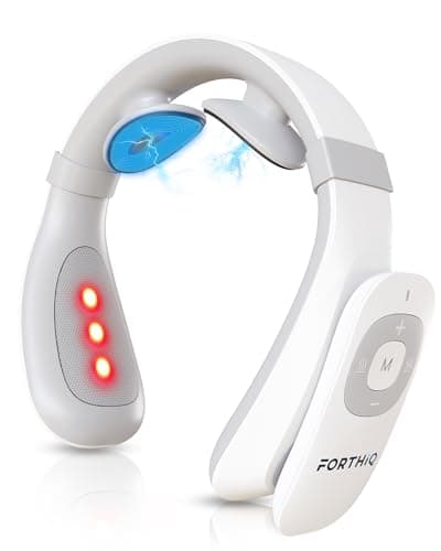 Image of FORTHiQ Neck TENS Machine with Heat, Electric Neck Massager for Pain Relief, 15 Levels Deep Tissue Massage, Portable and Soothing