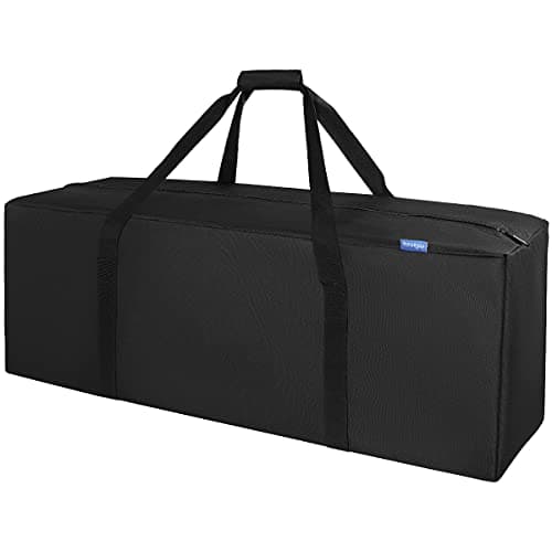 Image of INFANZIA 100L Travel Duffle Bag - 36 Inch Large Sports Duffel Lightweight Foldable Holdall Bag Luggage Storage Bags with Upgraded Zipper for Gym Camping, Sturdy & Water Resistant, Black