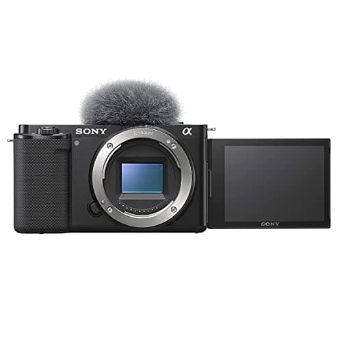 Image of Sony Alpha ZV-E10 | APS-C Mirrorless Interchangeable-Lens Vlog Camera Body Only (Vari-Angle Screen for vlogging, 4K Video, Real-time Eye Autofocus), Black
