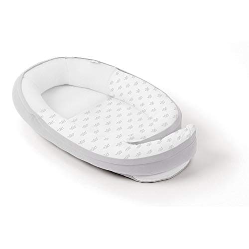 Image of doomoo Cocoon Baby Nest - Organic Cotton, Breathable 3D Mesh, Adjustable Size, Removable Cover - Grey