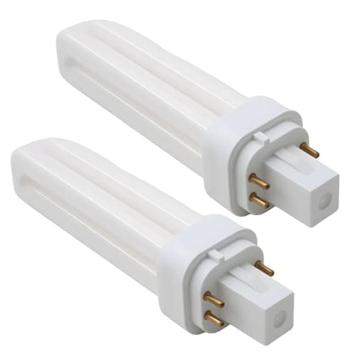 Image of Times Mark G24q-2 18W 4 Pin CFL Bulb, 4000K Cool White 2U Compact Fluorescent Lamp, Non-Dimmable 220-240V Replacement Light Bulb for Corridor, Bathroom, Office and Bedroom, 2 Pack