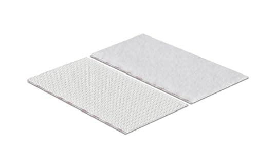 Image of VELCRO Brand 2pk Heavy Duty White Stick On Strips 50mm x 100mm, Hook And Loop Tape Self Adhesive Strips, Industrial Extra Strong Double Sided Sticky Pads Heavy Duty Perfect for Home, Office & Garage