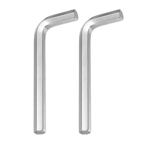 Image of sourcing map 2pcs Hex Key Wrench 7/16" 45# Carbon Steel L-Shape Hexagon SAE Wrenches Repairing Tool for Home DIY Bike Motorcycle Repair, Silver Tone