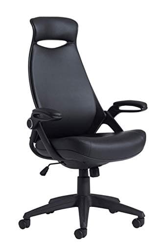 Image of DAMS Tuscan high back managers chair with head support - black faux leather