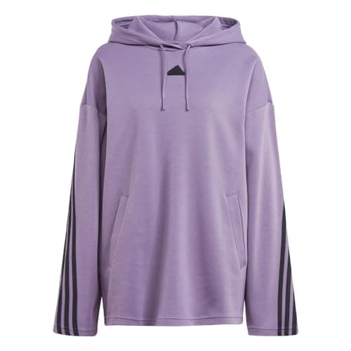 Image of adidas Women's Future Icon 3-Stripes Hoodie, Shadow Violet, Medium