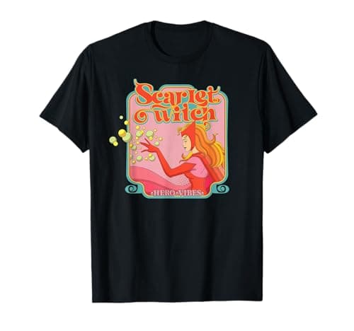 Image of Marvel Avengers Scarlet Witch Wanda Hero Vibes Comic Retro T-Shirt