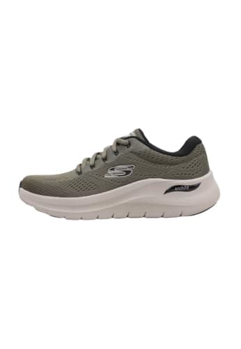 Image of Skechers Men's Low Sneaker Arch FIT 2.0, Olive Green, Mesh, Vegan, Washable, Olbk, 11.5 UK