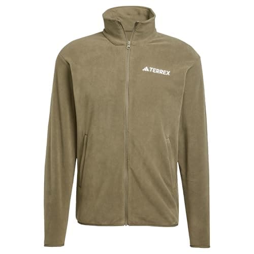 Image of adidas Men's Terrex Multi Essentials Full Zip Fleece Jacket, olive strata, XS