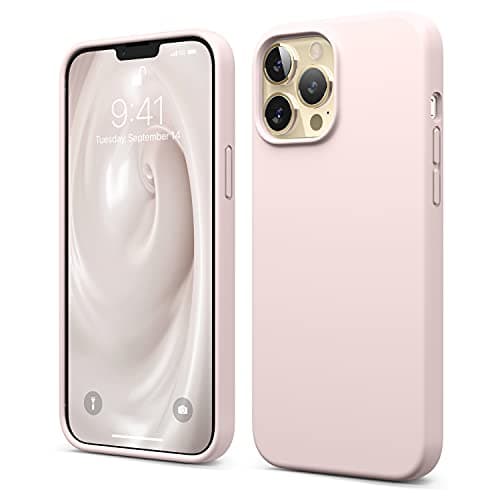 Image of elago Liquid Silicone Case Compatible with iPhone 13 Pro Max Case (6.7"), Premium Silicone, Full Body Protection - 3 Layer Shockproof Phone Cover, Anti-Scratch Soft Microfiber Lining (Lovely Pink)