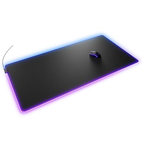 Image of GLORIOUS Gaming Mouse Pad GMP 2 GLED - XXXL - 2-Zone RGB Lighting, InfiniGlow Stitchless Edge, Premium Cloth Surface, Grippy Rubber Base - 1220mm x 610mm x 3mm - Triple Extra Large Desk Mat