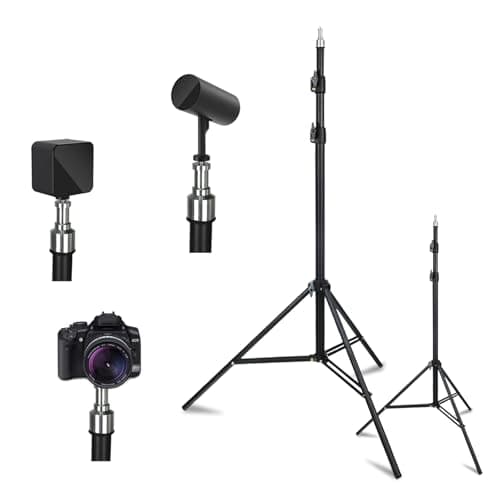 Image of Solwim 2 Pack VR Tripod Stand, HTC Vive Base Station Compatible Sensor Stand and Base Station Mount for Vive Sensors or Oculus Rift Constellation(2pack Tripod Stand Set,Black)