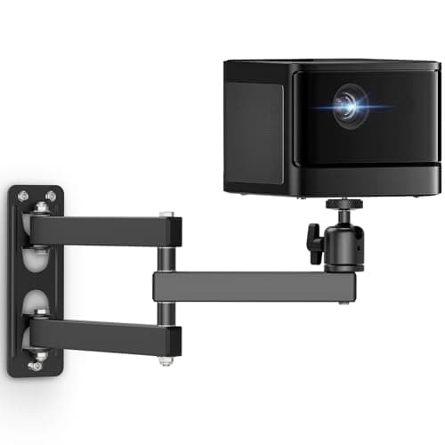 Image of Jubor Projector Wall Mount, Projecror Stand Adjustable 360° Rotation, Foldable Hanging Projector Ceiling Mount Holder with 1/4" Screws for Home Cinema, Games Room, Office