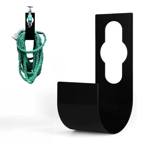 Image of REGEL Metal Garden Hose Holder - Over Tap Hose Pipe Holder - Metal Garden Hose Hanger, and Garden Hooks for Hose Tidy and Hose Storage - Water Hose Accessory
