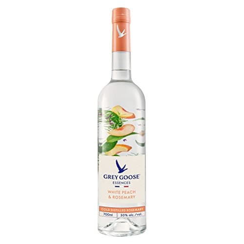 Image of Grey Goose Essences White Peach & Rosemary, 30% ABV, 70cl / 700ml, Natural Flavoured Vodka Spirit Drink, Made with Grey Goose Vodka, Infused With Real Fruits & Botanical Essences