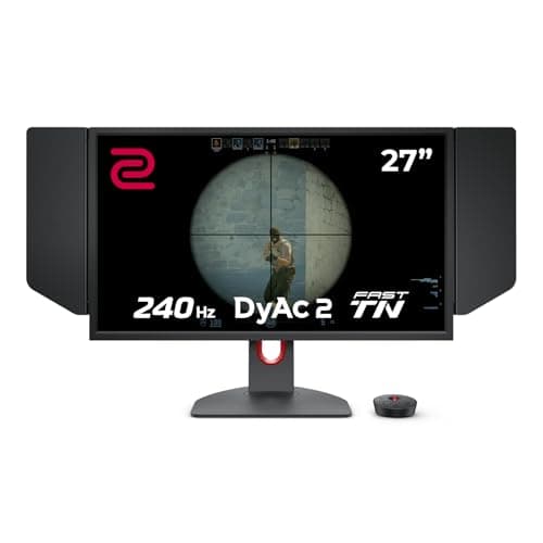 Image of BenQ ZOWIE XL2746K eSports Gaming Monitor, 27 inch, 240 Hz, 0.5ms, DyAc+, XL Setting to Share, S switch, Shielding Hood