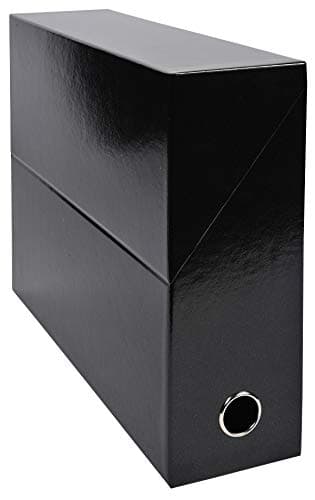 Image of Exacompta - Ref 89921E - Iderama Collection - Transfer Box - 250 x 330 x 90mm in Size, Suitable for Holding A4 Documents, Premium Plastic-Coated Pressboard - Black