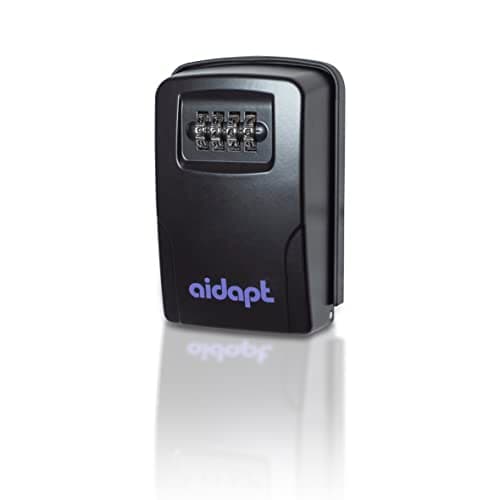 Image of Aidapt Weather Resistant Secure Combination Wall Mount Safe Lock for Keys Supplied with Fixings for Elderly, Carers, Holiday Lets, Air BNB