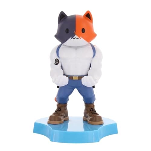Image of Cableguys Minis Fortnite Meowscles Phone Stand & Earbuds Holder - Novelty Phone Stand for Desk and Bedside, In Ear Headphone Holder for Smartphone & Small Devices, Desk Decor and Accessories