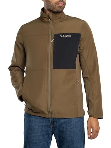 Image of Berghaus Men's Ghlas 3.0 Softshell Jacket | Water and Wind Resistant Softshell Jacket, Brown, L