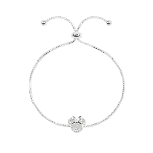 Image of Disney Minnie Mouse stone set charm friendship slider Bracelet