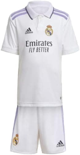 Image of adidas Kids Unisex Soccer Real Madrid 22/23 Home Mini Kit (as1, Numeric, Numeric_2, Regular, 2T) White