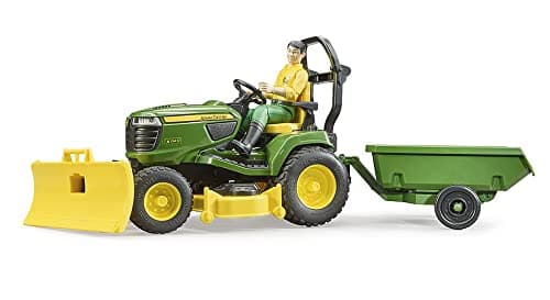 Image of John Deere X949 Mowing Tractor with Trailer and Figure