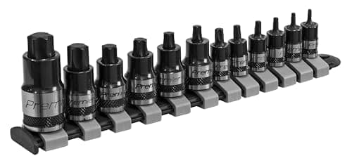 Image of Sealey AK6228B 12pc 1/4", 3/8" & 1/2"Sq Drive Stubby TRX-Star* Socket Bit Set