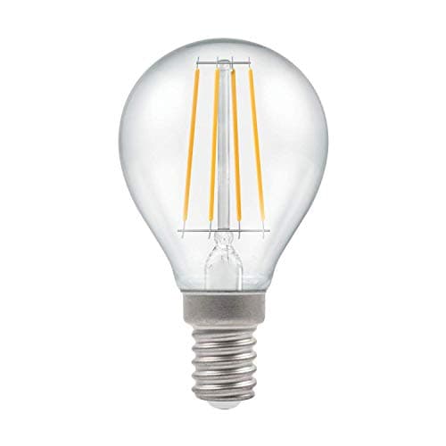 Image of Crompton LED Dimmable Filament Golf Ball Light Bulb Clear 5W E14 SES 2700K Warm