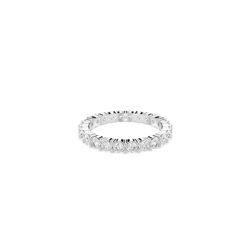Image of Swarovski Matrix Vittore ring, Round cut, White, Silver-tone finish