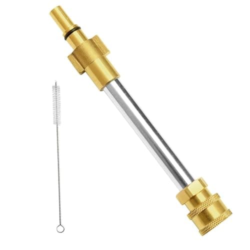 Image of GIONAR Pressure Washer Adapter for Bosch Pressure Washers AQT, 1/4'' Quick Connect Water Gun Head Adapter, Snow Foam Lance Adaptor, Brass Material, Pressure Washer Accessories (with 1 Brush)
