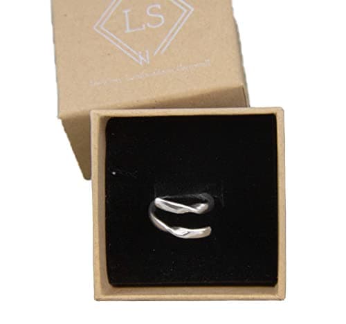 Image of Adjustable wrap ring - twisted silver ring - sterling silver minimalist ring - silver thumb ring - inspired by the sea - surf wave ring