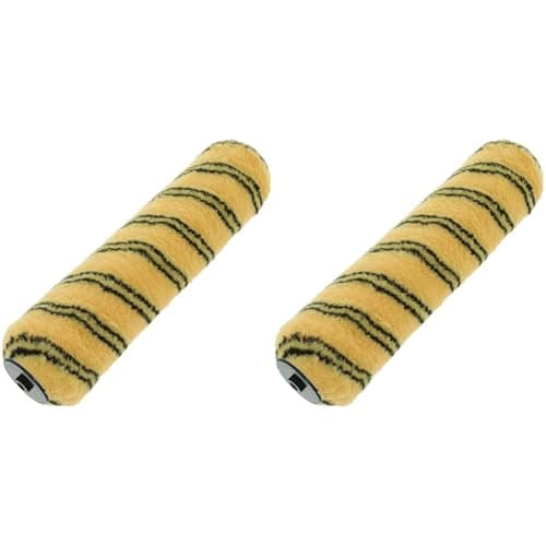 Image of Coral 41464 Max Coat Paint Roller Cover Walls Ceilings Long Pile Woven Sleeve Fabric Emulsion Trade Tiger Stripe 12 inch (Pack of 2)
