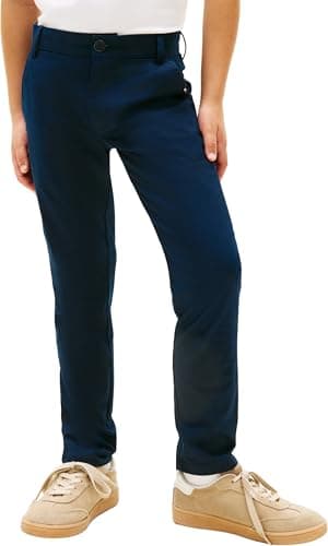 Image of Tommy Hilfiger Boy's 1985 Chino Pant KB0KB09638 Chino, Blue (Dark Night Navy), 16 Years